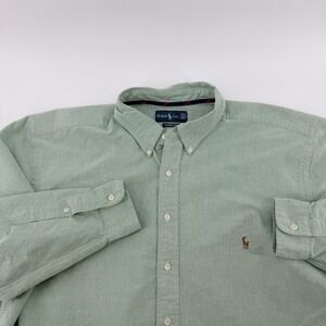 Ralph Lauren Classic Fit Oxford Shirt 2XLT Tall Sage Green Cotton Button Down